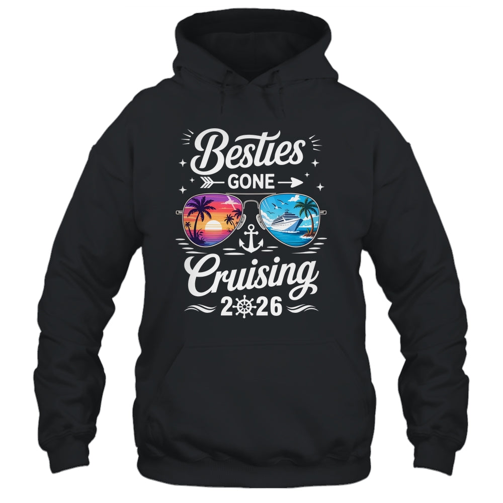 Besties Gone Cruising 2026 Girls Matching Friends Cruise Shirt & Tank Top | siriusteestore