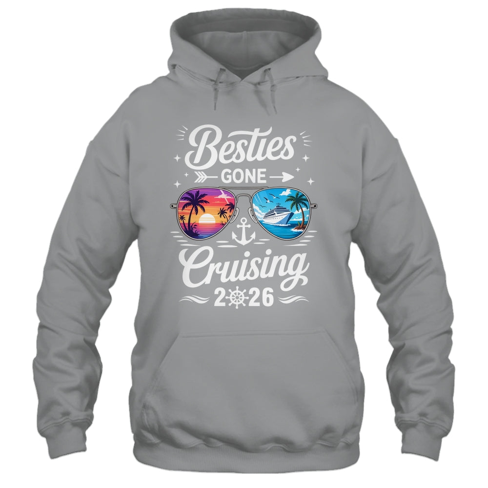Besties Gone Cruising 2026 Girls Matching Friends Cruise Shirt & Tank Top | siriusteestore