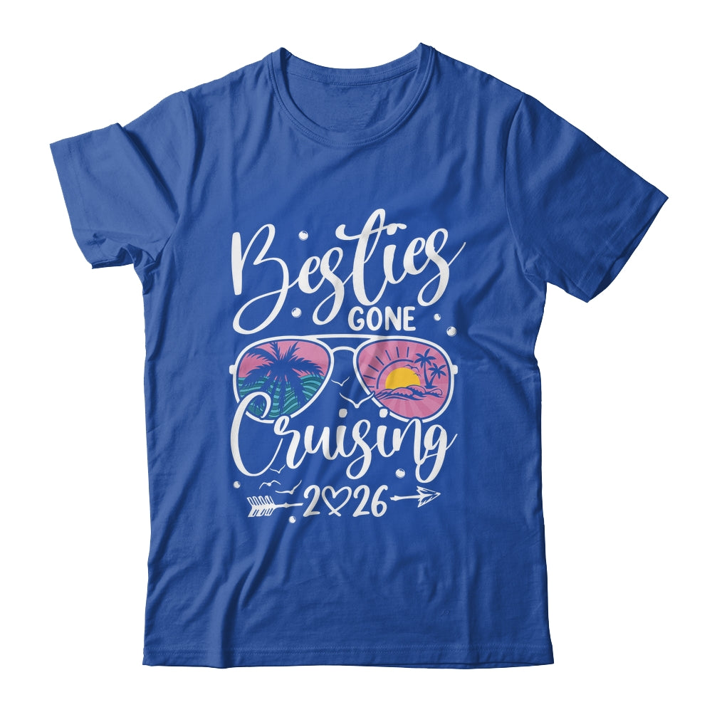 Besties Gone Cruising 2026 Girls Matching Women Cruise Shirt & Tank Top | siriusteestore