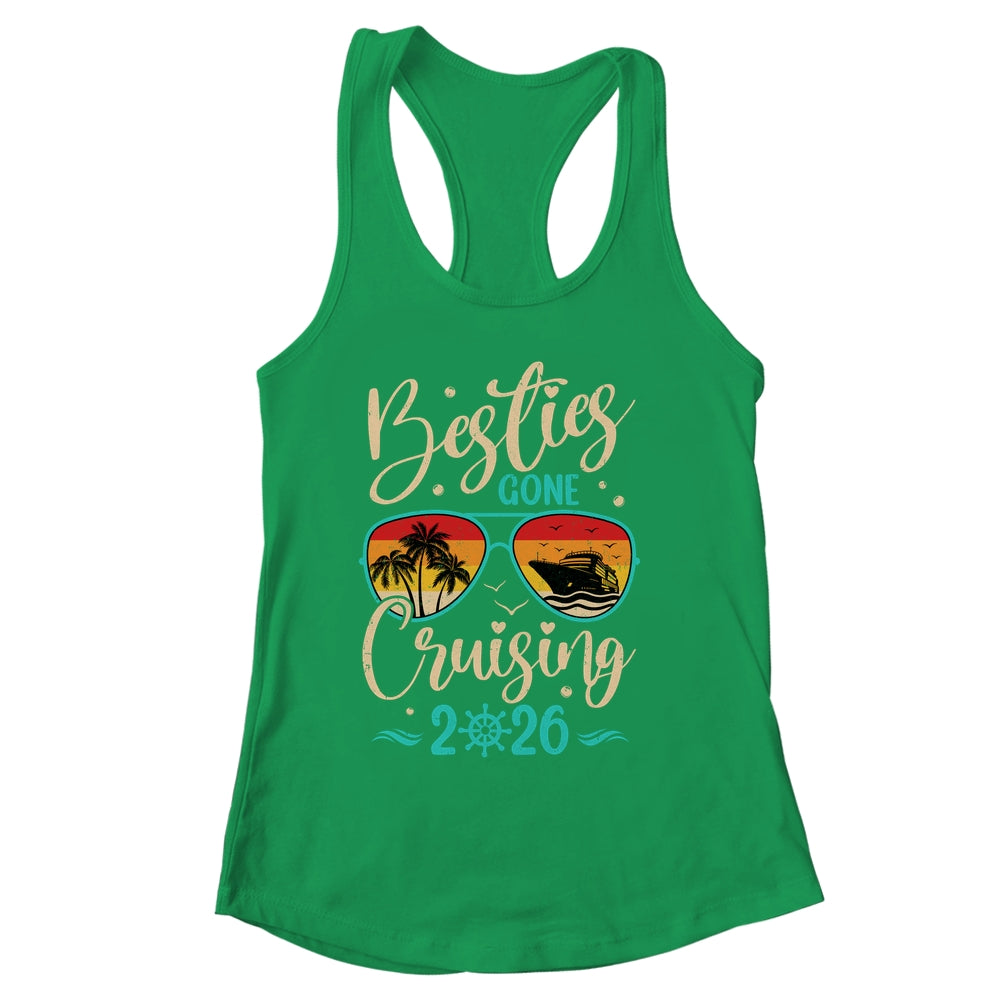 Besties Gone Cruising 2026 Matching Friends Girls Cruise Shirt & Tank Top | siriusteestore