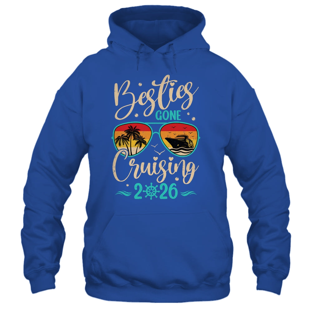 Besties Gone Cruising 2026 Matching Friends Girls Cruise Shirt & Tank Top | siriusteestore