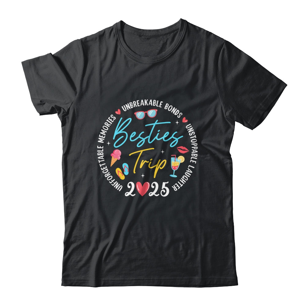 Besties Trip 2025 Memories Girls Friends Trip Vacation Retro Shirt & Tank Top | siriusteestore