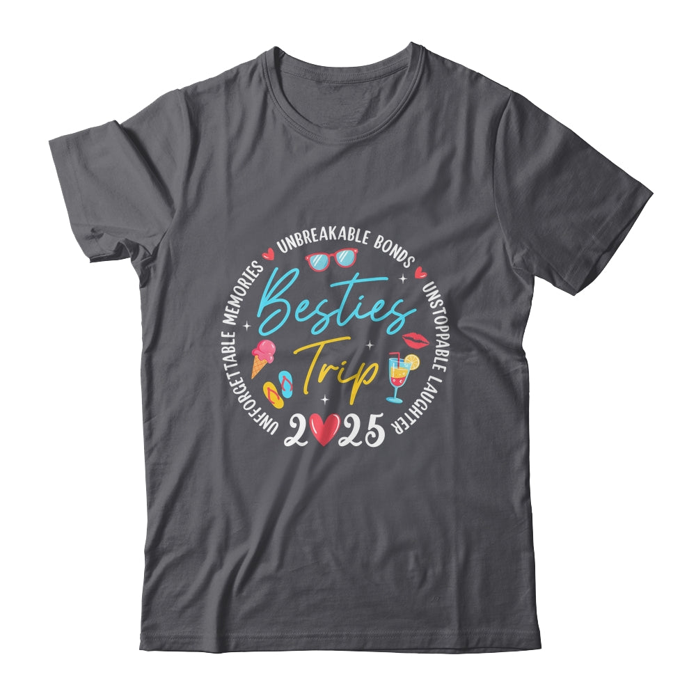 Besties Trip 2025 Memories Girls Friends Trip Vacation Retro Shirt & Tank Top | siriusteestore