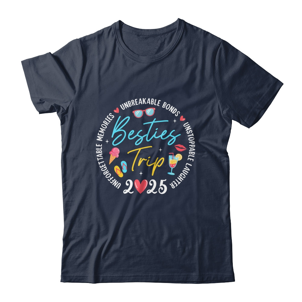 Besties Trip 2025 Memories Girls Friends Trip Vacation Retro Shirt & Tank Top | siriusteestore