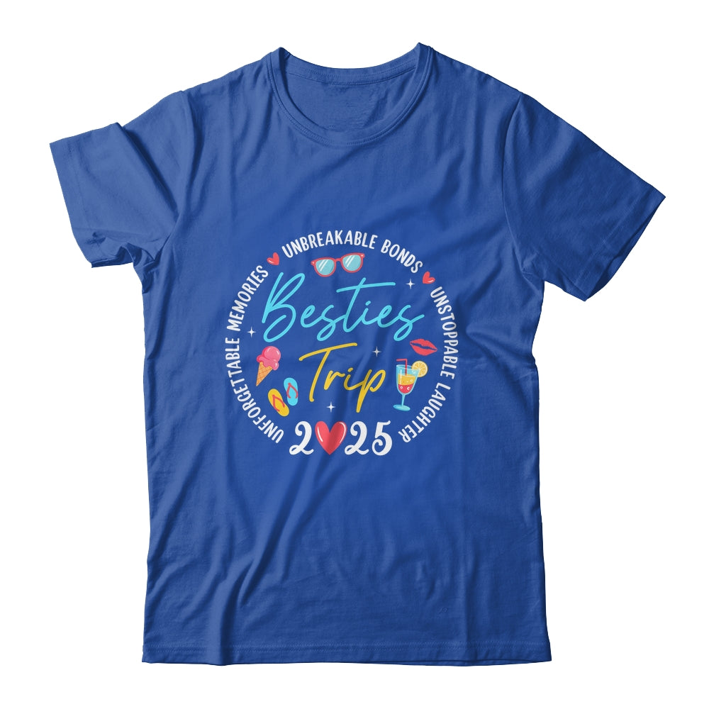 Besties Trip 2025 Memories Girls Friends Trip Vacation Retro Shirt & Tank Top | siriusteestore