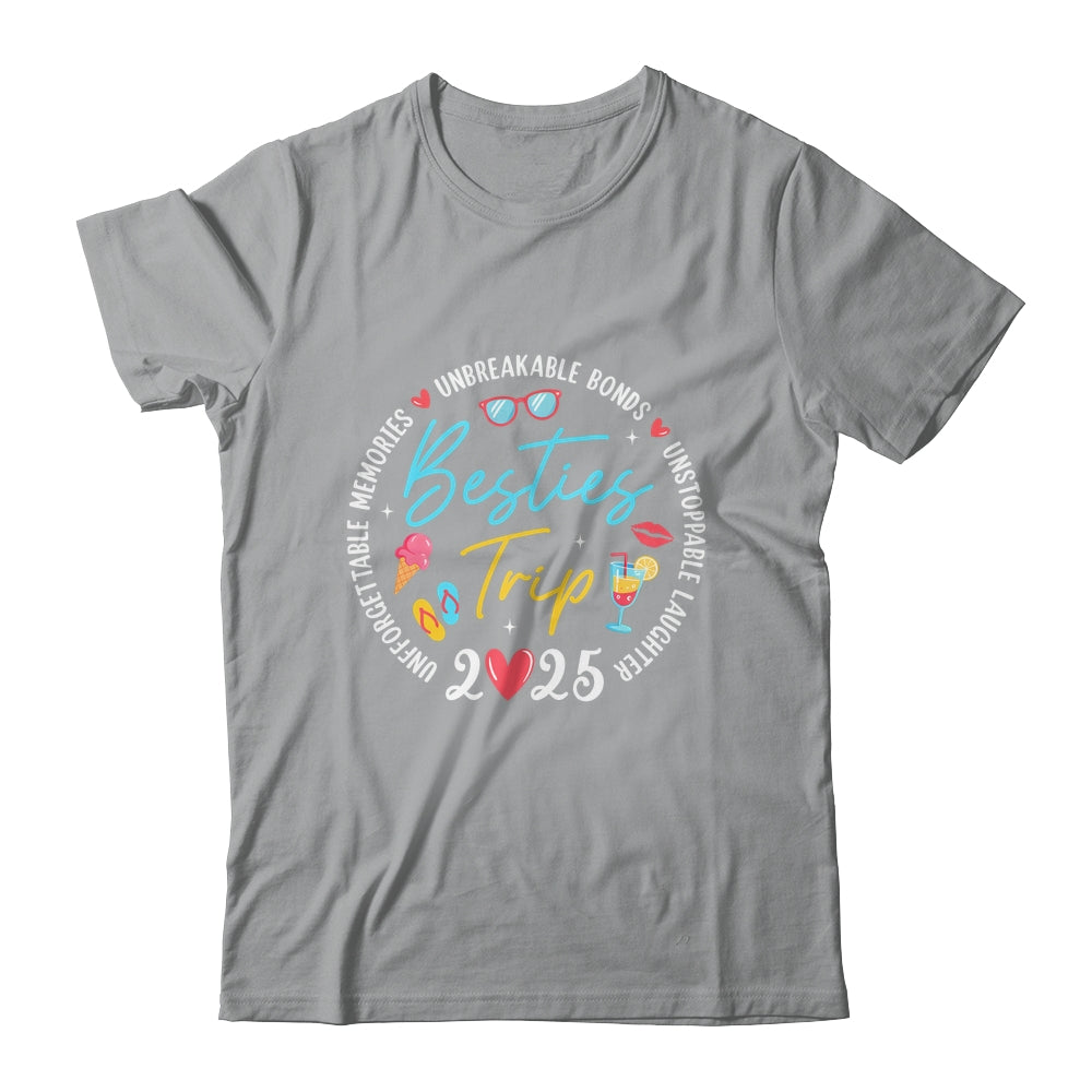 Besties Trip 2025 Memories Girls Friends Trip Vacation Retro Shirt & Tank Top | siriusteestore