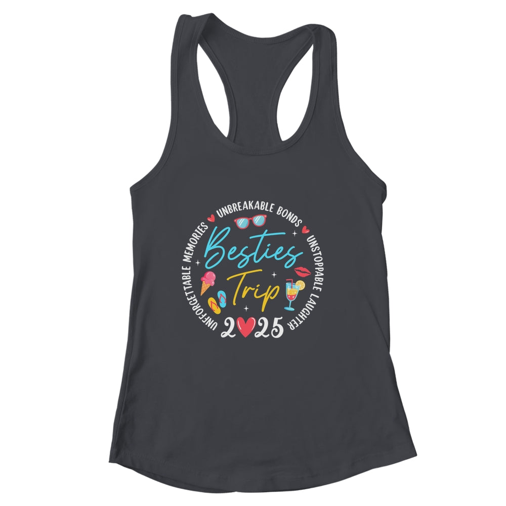 Besties Trip 2025 Memories Girls Friends Trip Vacation Retro Shirt & Tank Top | siriusteestore