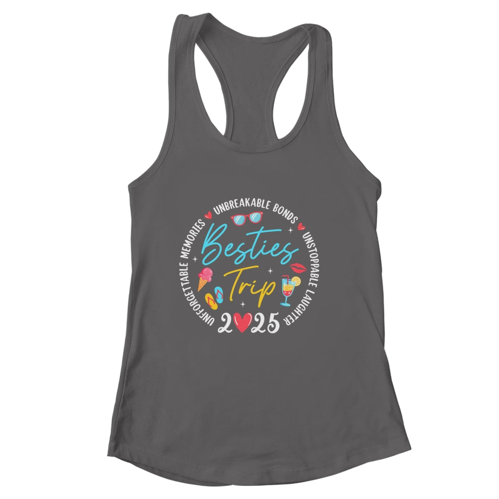 Besties Trip 2025 Memories Girls Friends Trip Vacation Retro Shirt & Tank Top | siriusteestore