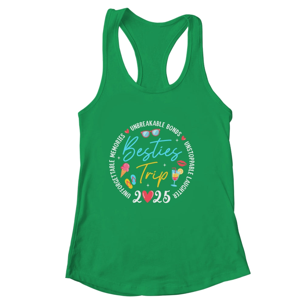 Besties Trip 2025 Memories Girls Friends Trip Vacation Retro Shirt & Tank Top | siriusteestore