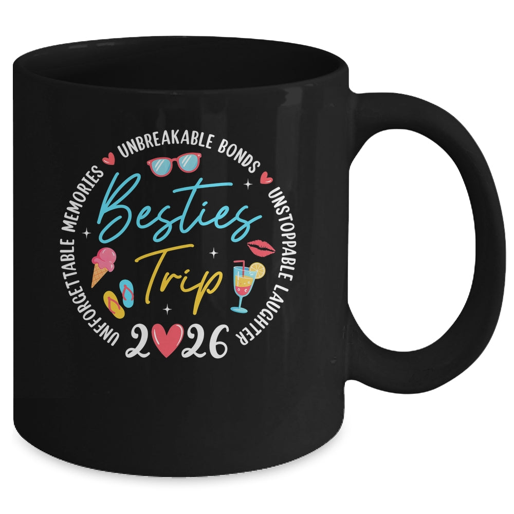 Besties Trip 2026 Memories Girls Friends Trip Vacation Retro Mug | siriusteestore