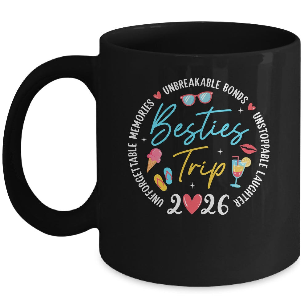 Besties Trip 2026 Memories Girls Friends Trip Vacation Retro Mug | siriusteestore
