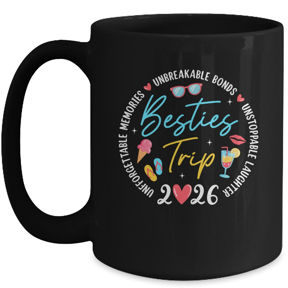 Besties Trip 2026 Memories Girls Friends Trip Vacation Retro Mug | siriusteestore