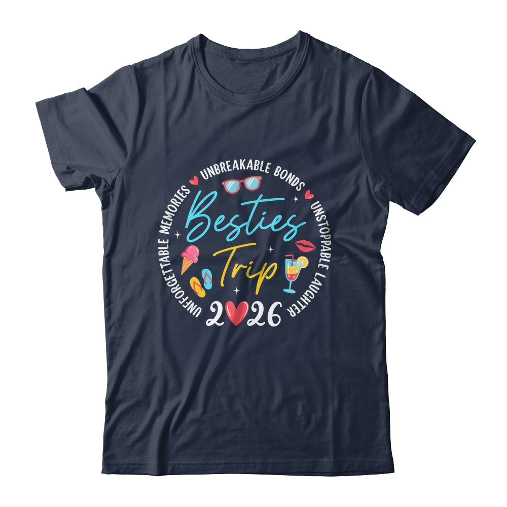 Besties Trip 2026 Memories Girls Friends Trip Vacation Retro Shirt & Tank Top | siriusteestore