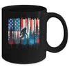 Big Foot Bigfoot Sasquatch American Flag Patriotic 4th July Mug | siriusteestore
