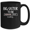 Big Sister To Be 2025 Loading Promoted To Sister Est 2025 Mug | siriusteestore