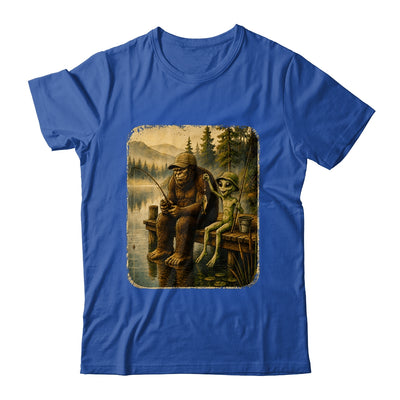 Bigfoot Alien Fishing Funny Men UFO Sasquatch Lovers Camping Shirt & Hoodie | siriusteestore