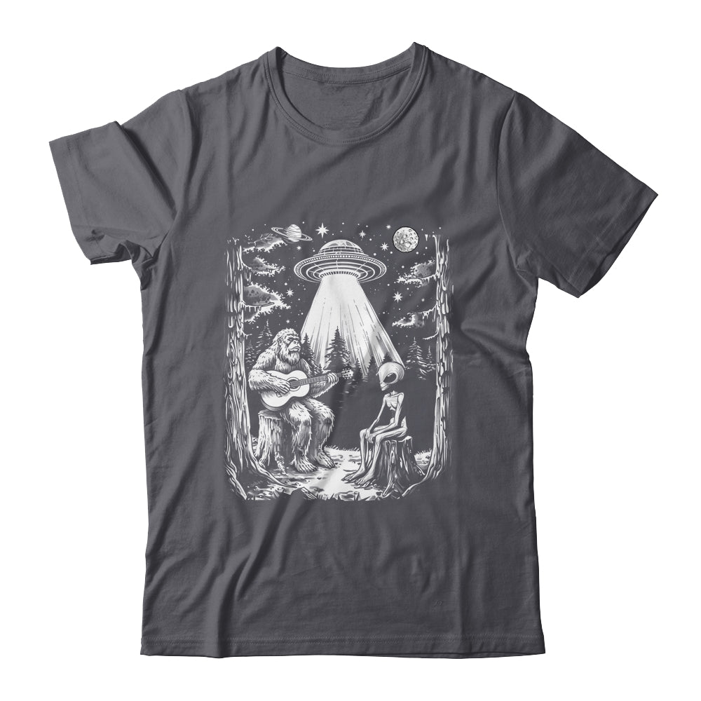 Bigfoot And Alien Campfire Nature For Outdoor Lovers Hiking Shirt & Tank Top | siriusteestore