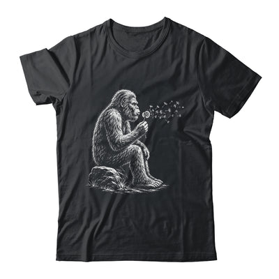 Bigfoot Blowing Wishes Dandelion Vintage Sasquatch Art Shirt & Hoodie | siriusteestore