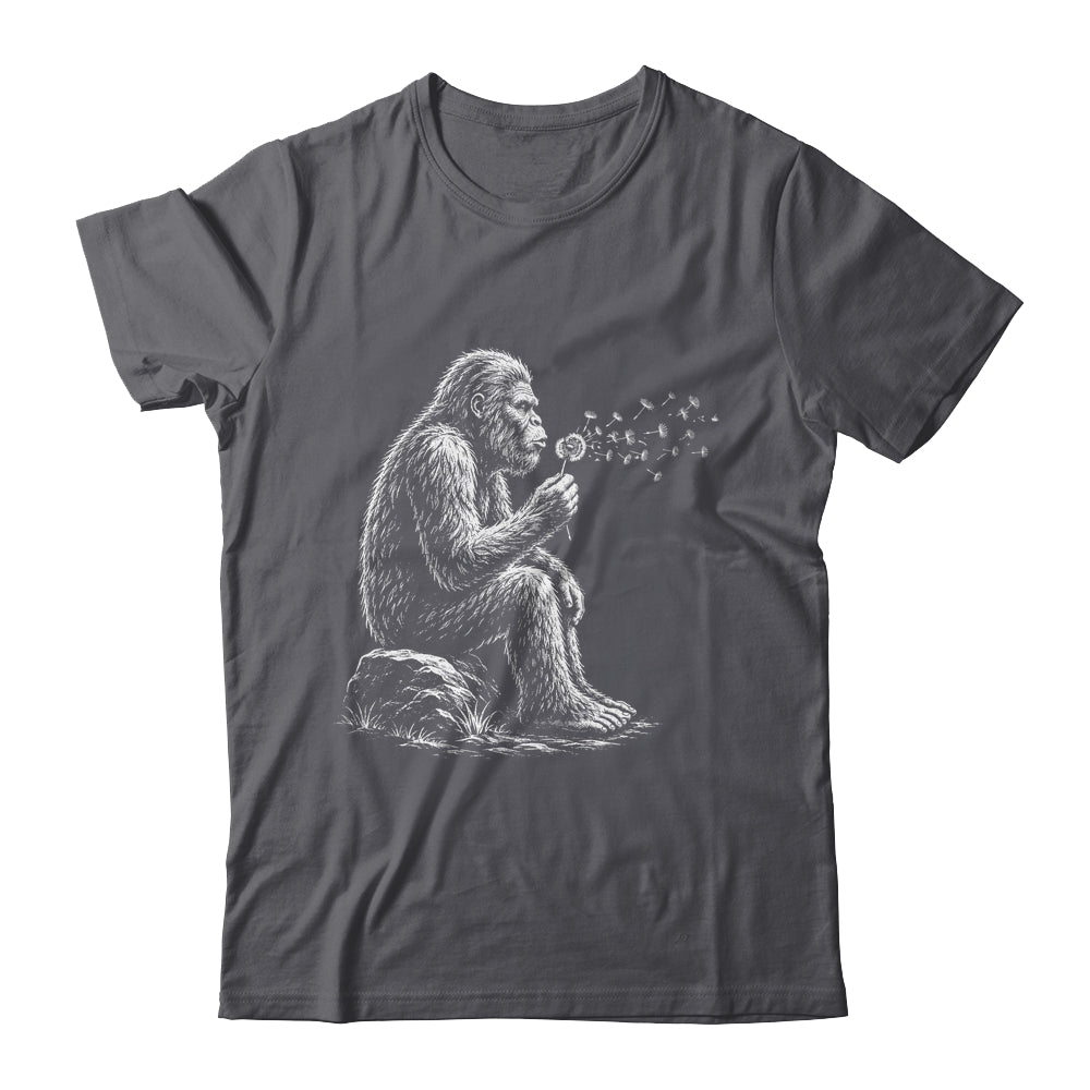 Bigfoot Blowing Wishes Dandelion Vintage Sasquatch Art Shirt & Hoodie | siriusteestore