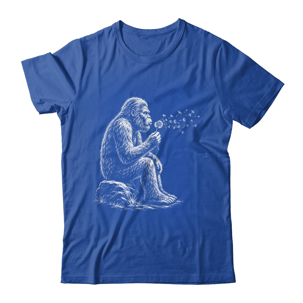 Bigfoot Blowing Wishes Dandelion Vintage Sasquatch Art Shirt & Hoodie | siriusteestore