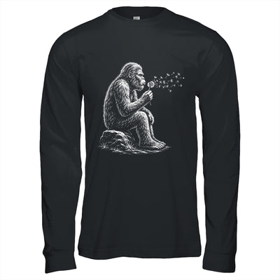 Bigfoot Blowing Wishes Dandelion Vintage Sasquatch Art Shirt & Hoodie | siriusteestore