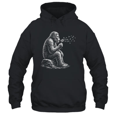 Bigfoot Blowing Wishes Dandelion Vintage Sasquatch Art Shirt & Hoodie | siriusteestore