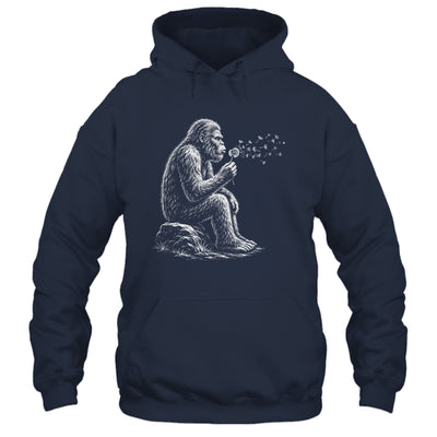 Bigfoot Blowing Wishes Dandelion Vintage Sasquatch Art Shirt & Hoodie | siriusteestore