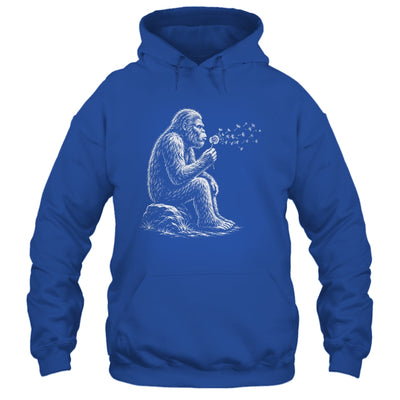Bigfoot Blowing Wishes Dandelion Vintage Sasquatch Art Shirt & Hoodie | siriusteestore