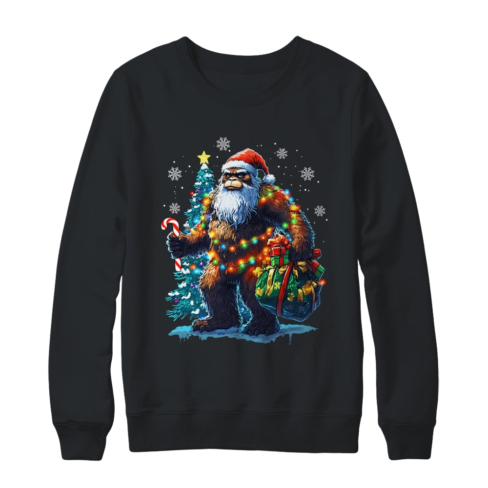Bigfoot Christmas Funny Christmas Tree Xmas Sasquatch Lover Shirt & Sweatshirt | siriusteestore