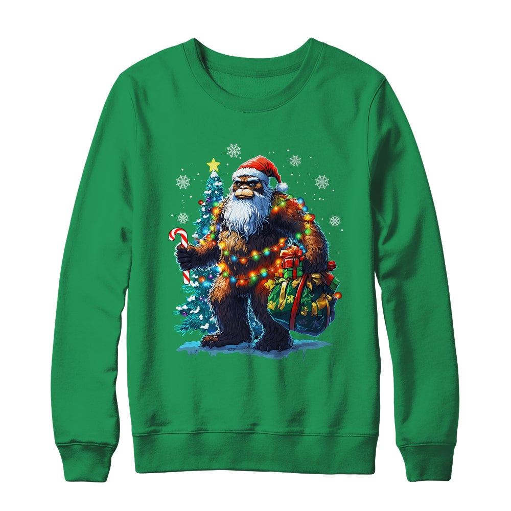 Bigfoot Christmas Funny Christmas Tree Xmas Sasquatch Lover Shirt & Sweatshirt | siriusteestore