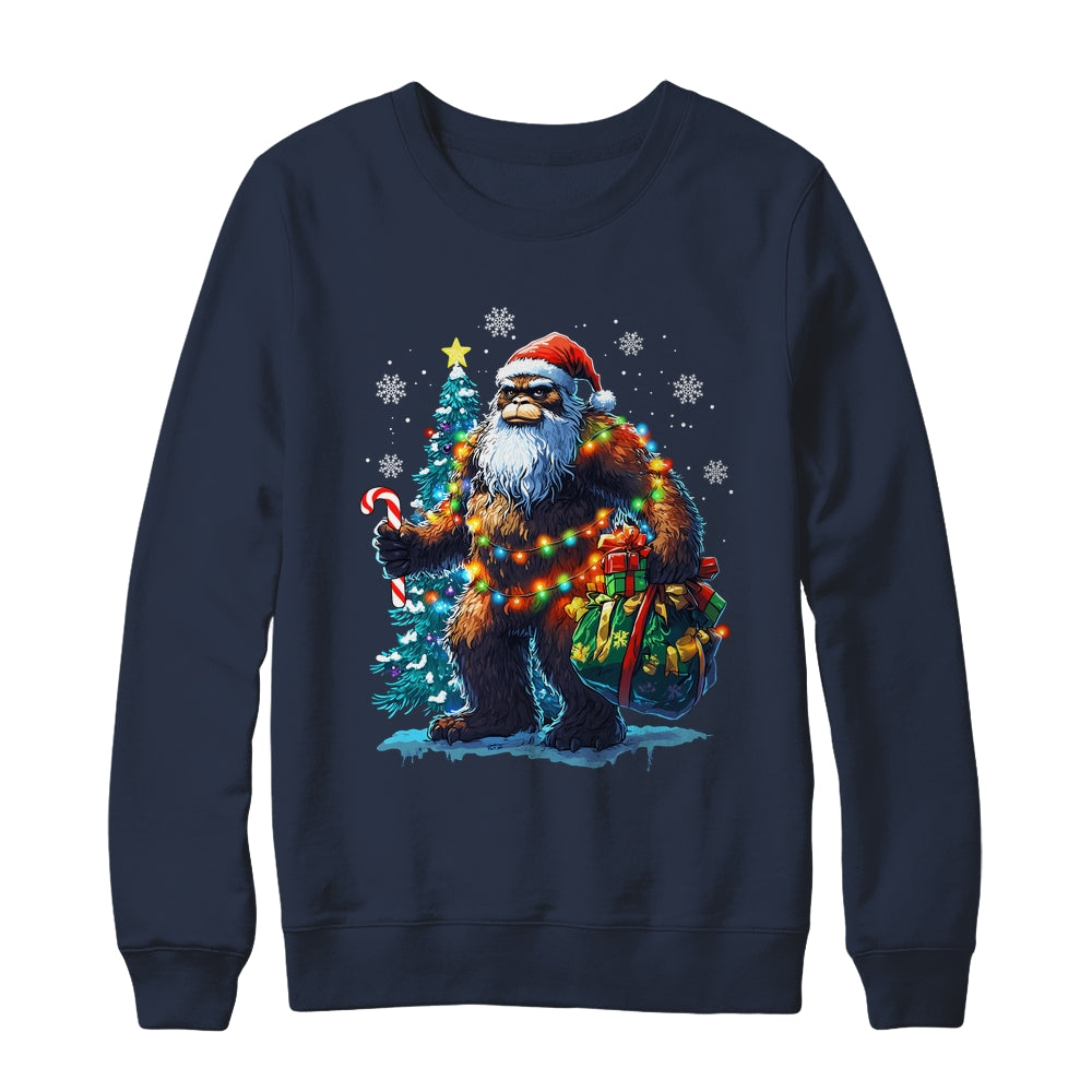 Bigfoot Christmas Funny Christmas Tree Xmas Sasquatch Lover Shirt & Sweatshirt | siriusteestore