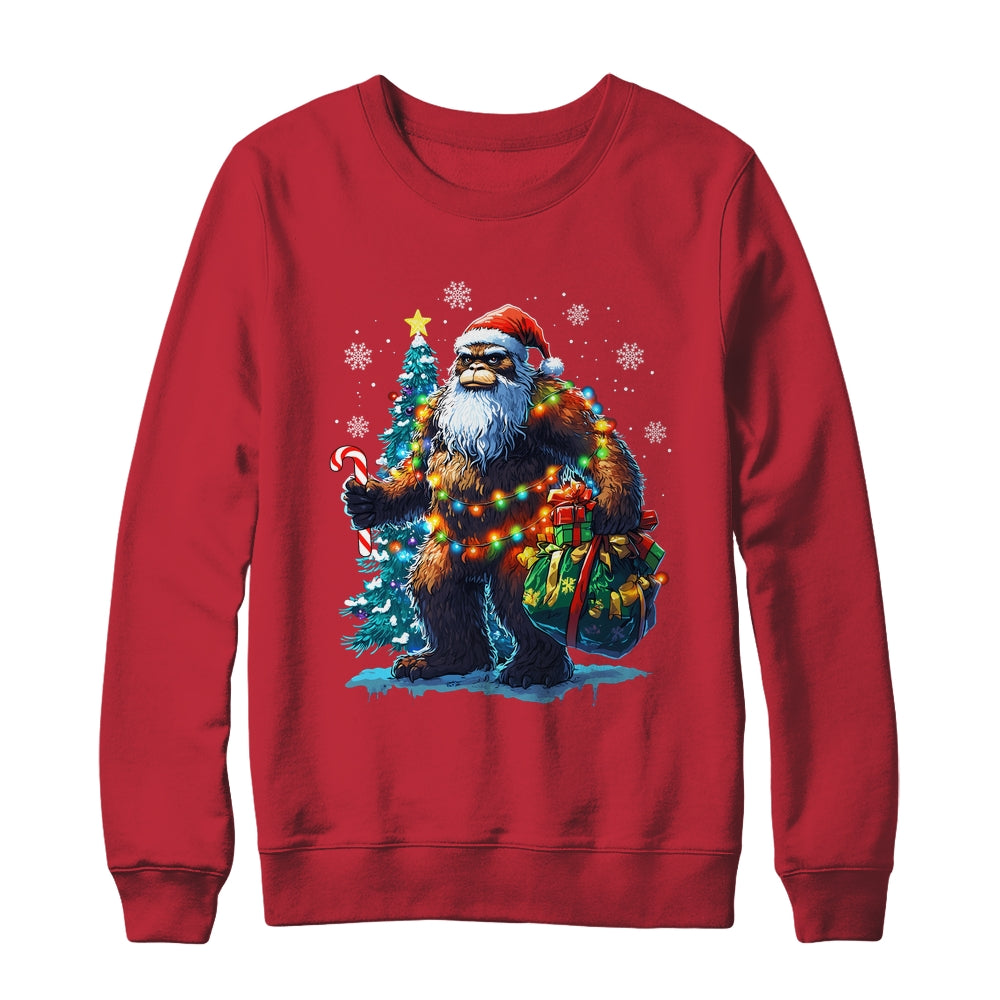 Bigfoot Christmas Funny Christmas Tree Xmas Sasquatch Lover Shirt & Sweatshirt | siriusteestore