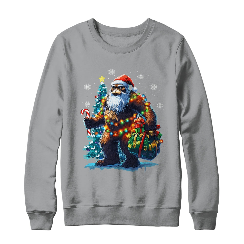 Bigfoot Christmas Funny Christmas Tree Xmas Sasquatch Lover Shirt & Sweatshirt | siriusteestore