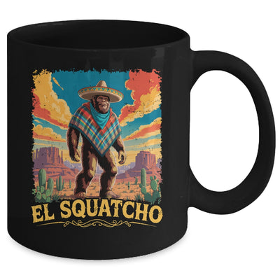 Bigfoot El Squatcho Sasquatch Mexican Cinco De Mayo Western Mug | siriusteestore