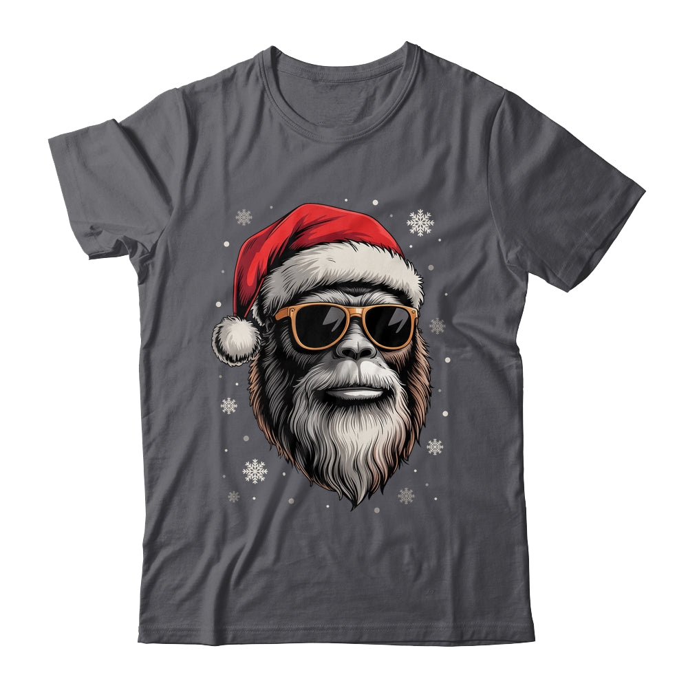 Bigfoot Face Sunglasses Santa Christmas Funny Xmas Sasquatch Shirt & Sweatshirt | siriusteestore