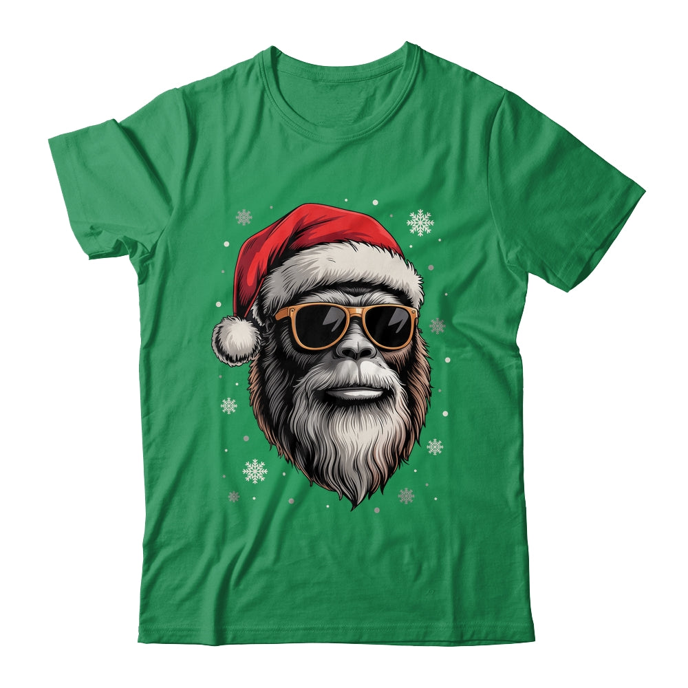 Bigfoot Face Sunglasses Santa Christmas Funny Xmas Sasquatch Shirt & Sweatshirt | siriusteestore