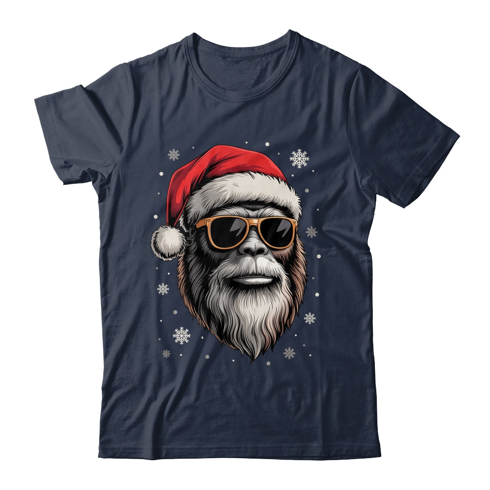Bigfoot Face Sunglasses Santa Christmas Funny Xmas Sasquatch Shirt & Sweatshirt | siriusteestore