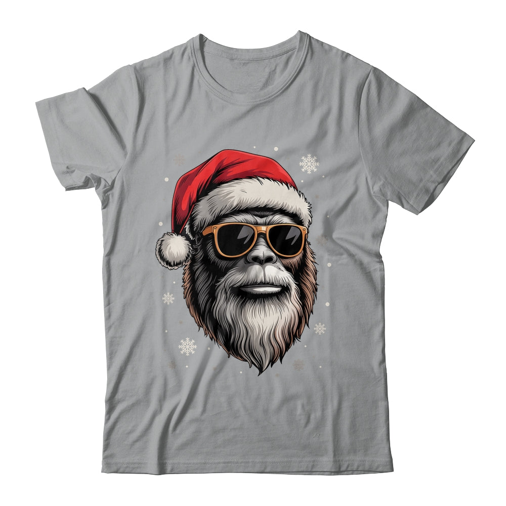 Bigfoot Face Sunglasses Santa Christmas Funny Xmas Sasquatch Shirt & Sweatshirt | siriusteestore