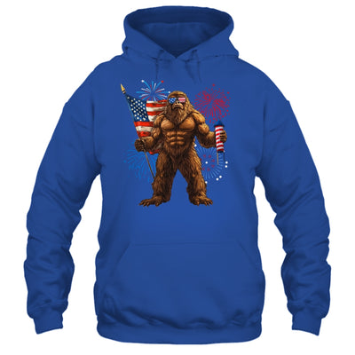 Bigfoot Fireworks 4th Of July Men Sasquatch American US Flag Shirt & Tank Top | siriusteestore