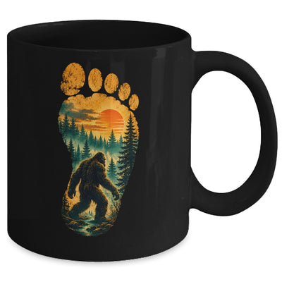 Bigfoot Footprint Moon Light Mountain Trees Forest Sasquatch Mug | siriusteestore