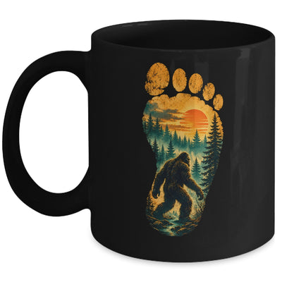 Bigfoot Footprint Moon Light Mountain Trees Forest Sasquatch Mug | siriusteestore