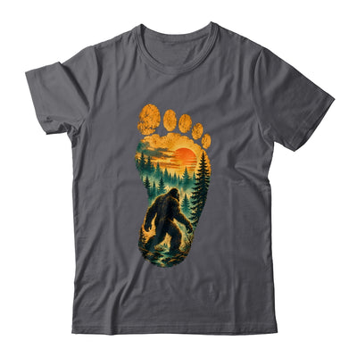 Bigfoot Footprint Moon Light Mountain Trees Forest Sasquatch Shirt & Tank Top | siriusteestore