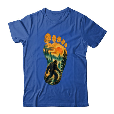 Bigfoot Footprint Moon Light Mountain Trees Forest Sasquatch Shirt & Tank Top | siriusteestore