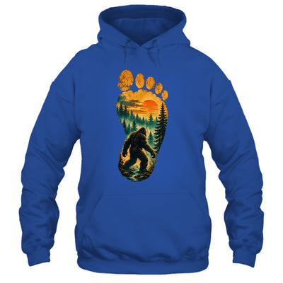 Bigfoot Footprint Moon Light Mountain Trees Forest Sasquatch Shirt & Tank Top | siriusteestore
