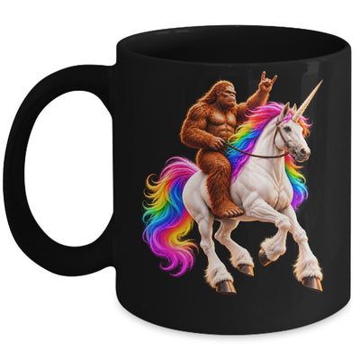 Bigfoot Riding Rainbow Unicorn Funny Sasquatch Fantasy Mug | siriusteestore