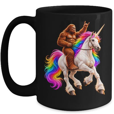 Bigfoot Riding Rainbow Unicorn Funny Sasquatch Fantasy Mug | siriusteestore