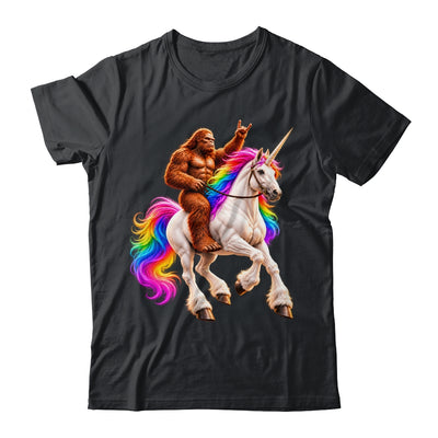 Bigfoot Riding Rainbow Unicorn Funny Sasquatch Fantasy Shirt & Tank Top | siriusteestore