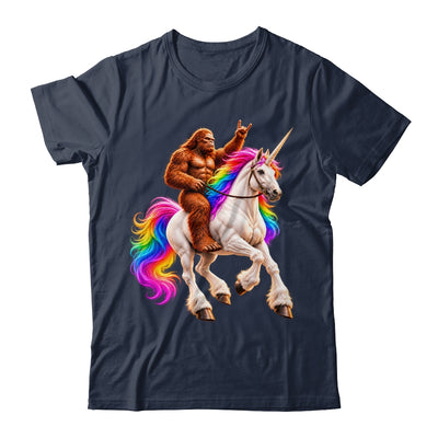 Bigfoot Riding Rainbow Unicorn Funny Sasquatch Fantasy Shirt & Tank Top | siriusteestore