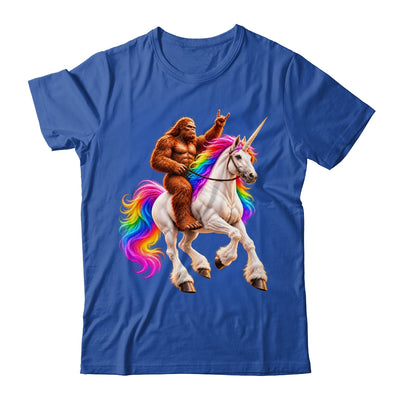 Bigfoot Riding Rainbow Unicorn Funny Sasquatch Fantasy Shirt & Tank Top | siriusteestore