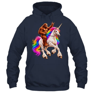 Bigfoot Riding Rainbow Unicorn Funny Sasquatch Fantasy Shirt & Tank Top | siriusteestore